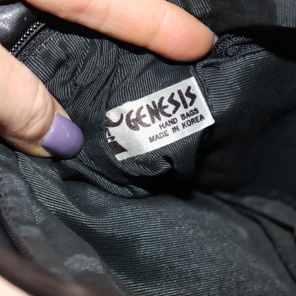 Genesis Vintage Black Clutch Purse Leather - Picture 6 of 6